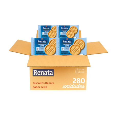 BISCOITO LEITE SACHÊ 8,8G C/280UN RENATA