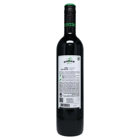 Vinho macaw tinto demi-seco tannat 750ml 360-19