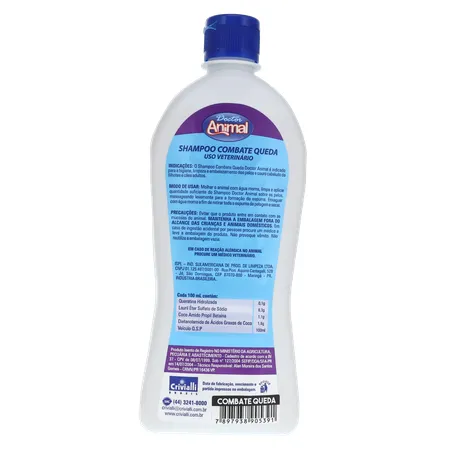 Shampoo Dr Animal 500ml Combate Queda 360-17