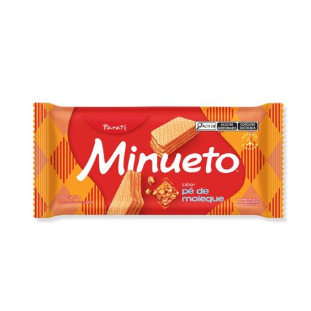 BISCOITO WAFER MINUETO PÉ DE MOLEQUE STICK 73G
