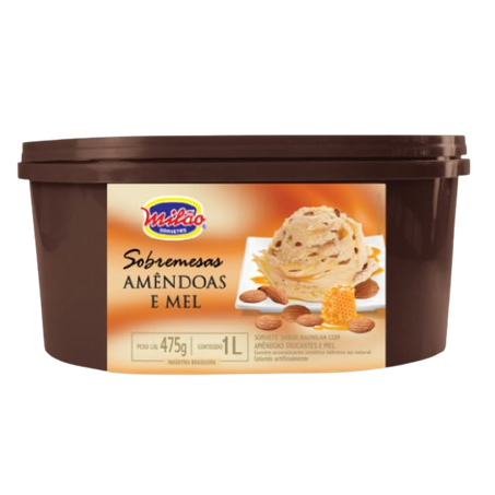 SORVETE MILÃO AMÊNDOAS&MEL 1L