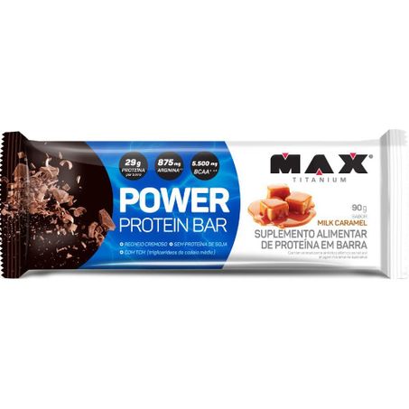 BARRA DE PROTEÍNA MAX TITANIUM BAR MILK CARAMEL 90G