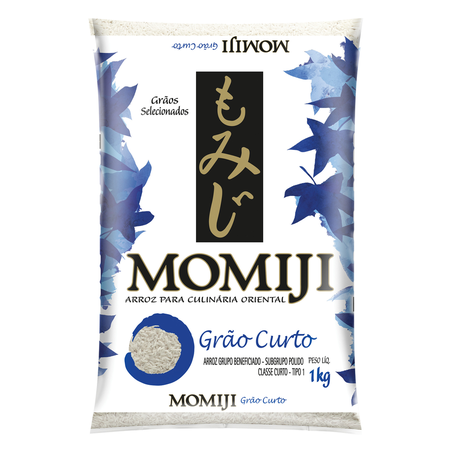 Arroz para Culinária Oriental Momiji Grão Curto 1Kg