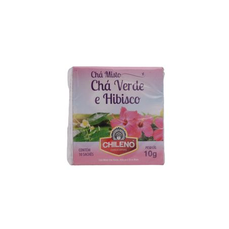 Chá Misto Chileno Chá Verde e Hibisco Caixa com 10un - 10gr 360-29