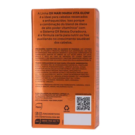 Tônico Capilar Fortalecedor Mari Maria Ox Vita Glow Frasco com 30Ml 360-19