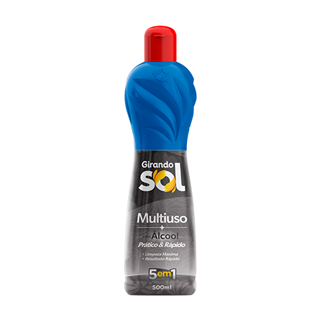 Multiuso girando sol com álcool 5 em 1 squeeze 500ml