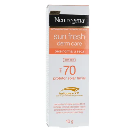 PROTETOR SOLAR FACIAL NEUTROGENA SUN FRESH DERM CARE SEM COR FPS 70 40G 360-35