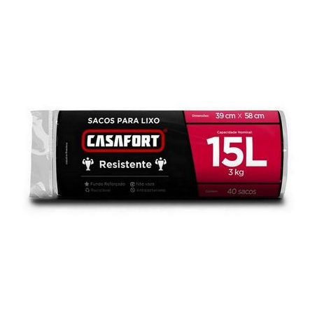 SACO LIXO CASAFORT ROLO AZUL 15L