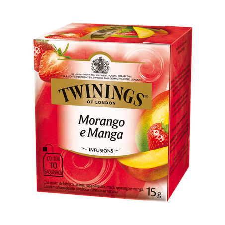 CHA TWININGS MORANGO E MANGA 15G