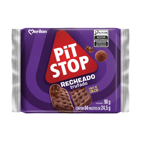Biscoito Marilan Pit Stop Recheado Trufado 98g 
 