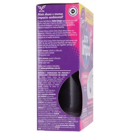 Gel adesivo sanitário gota limpa lavanda 41g 360-28