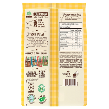 Granola Mãe Terra Banana e Cacau 800G 360-3