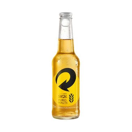 CERVEJA SKOL PURO MALTE LONG NECK 275 ML          