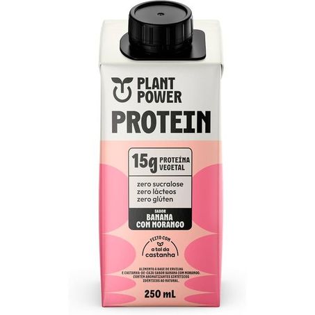 ALIMENTO ERVILHA PLANT POWER PROTEIN BANANA COM MORANGO 250G