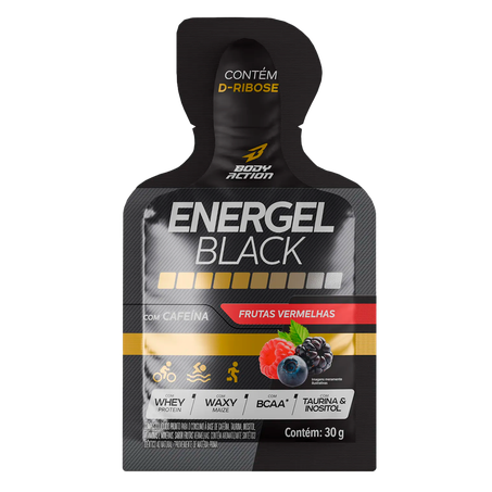Suplemento Gel Energel Black Frutas Vermelhas 30g