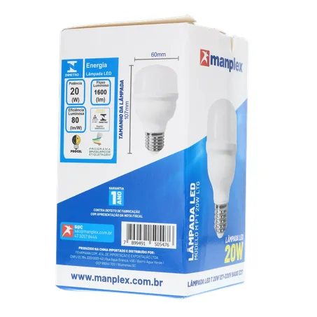 Lâmpada mundilux pera 20w 360-30