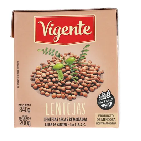 LENTILHA EM CONSERVA IMPORTADO DA ARGENTINA VIGENTE TP 200G 360-1
