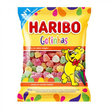 BALA DE GELATINA FRUTAS GOTINHAS HARIBO