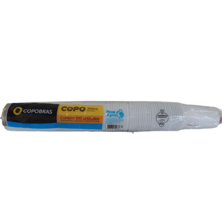 Copo pl copobras chopp 300ml c/100un