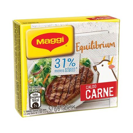 Caldo Maggi Carne Menos Sódio Caixa 57g 