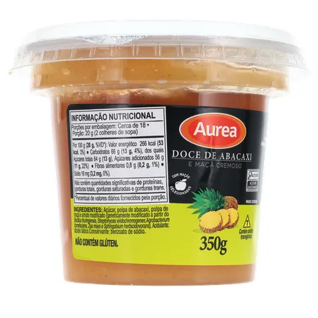 Doce fruta aurea abacaxi e maçã pote 350g 360-33