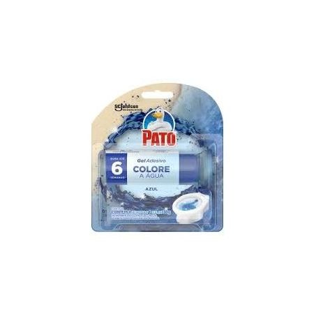 Gel adesivo sanitário pato colore a água azul aparelho + refil com 6