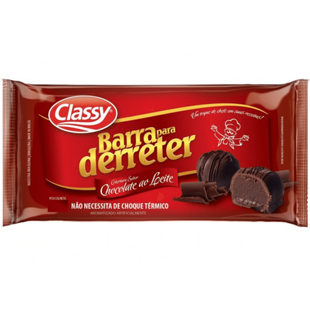 BARRA PARA DERRETER CLASSY CHOCOLATE AO LEITE 500G