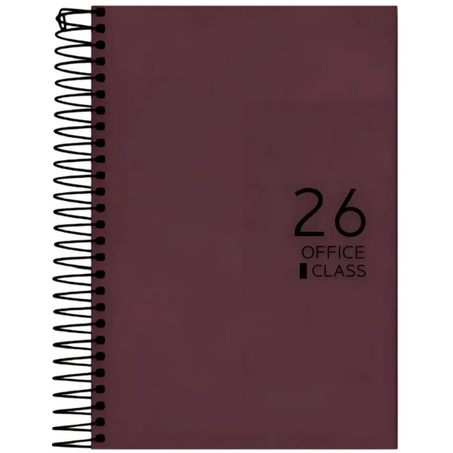 AGENDA 2026 DIÁRIA ESPIRAL OFFICE CLASS 7860 13 X 18,8CM 176FLS MARROM FORONI