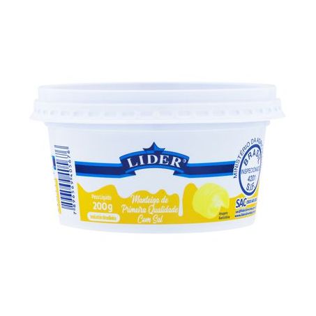 Manteiga Lider 200g Com Sal