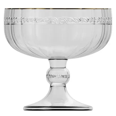 TAÇA LYOR P/ SOBREMESA IMPERIAL COM FILETE DOURADO 200ML