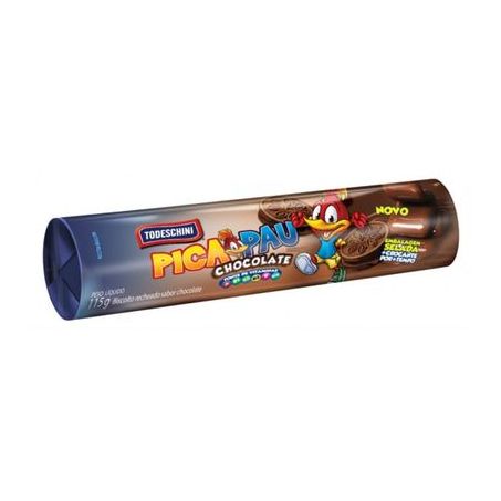 BISCOITO RECHEADO TODESCHINI PICA PAU CHOCOLATE 115g