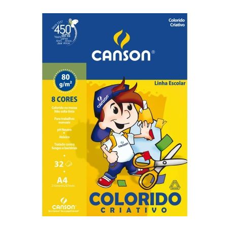 Folha Sulfite Color Cans A4 32fls