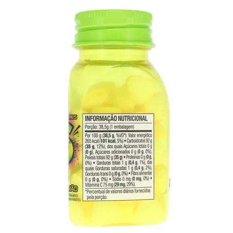 Pastilha Mentos Kiss Suor Limão Ácido Frasco com 55un - 38.5gr 360-10