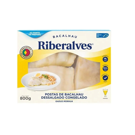 Postas de Bacalhau Riberalves 800G