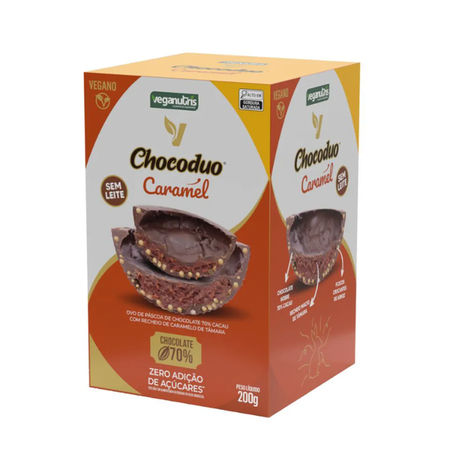 Ovo Páscoa Chocoduo Caramel Veganutris 200g
