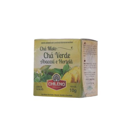 Chá Misto Chileno Chá Verde, Abacaxi, Hortelã e Erva-Mate Caixa com 10un - 10gr 360-35