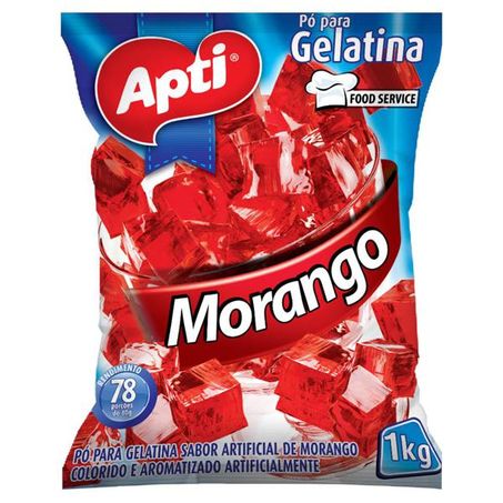 Gelatina em po apti morango 1kg
