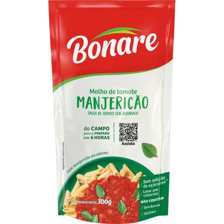 Molho de Tomate com Manjericão Bonare 300G