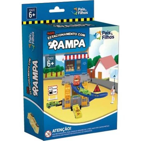 BRINQUEDO - PISTA PARA CARRINHOS MINI ESTACIONAMENTO COM RAMPA