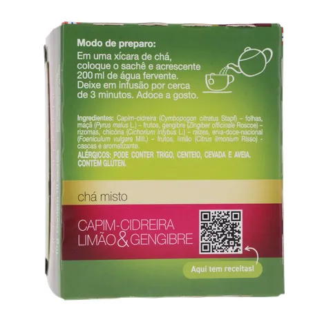 Chá Dr Oetker Cidreira e Limão/Gengibre C/10 Sachês 360-26