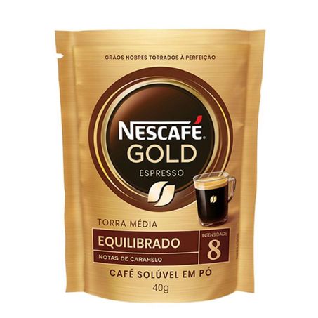 Café Solúvel em Pó Nescafé Gold Espresso Equilibrado Sachê 40gr