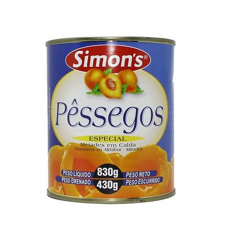 Pêssego em Calda Simons Especial Metade Lata 430G