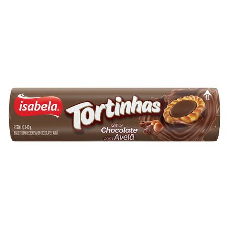 Biscoito isabela tortinhas chocolate amargo 140 gr
