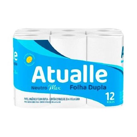 Papel Higiênico Atualle Folha Dupla 20m C/12 Rolos
