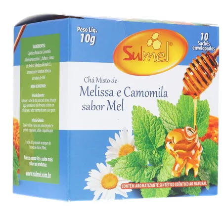 Cha sulmel melissa camomila mel 10g 360-15