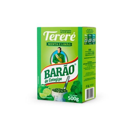 Erva mate barão tereré menta limão 500g