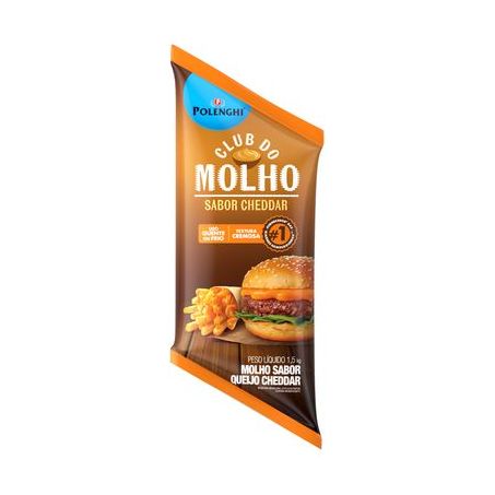 Molho queijo cheddar polenghi 1,5kg bisnaga