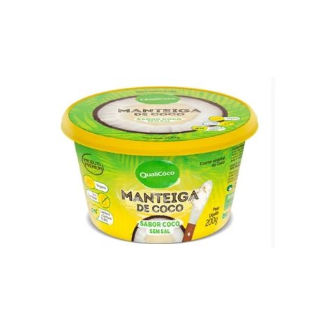 Manteiga de Coco Qualicoco sem Sal 200g