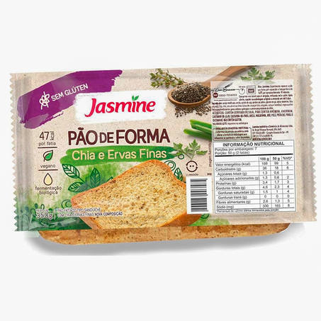 PÃO DE FORMA CHIA E ERVAS FINAS SEM GLUTÉN 350G