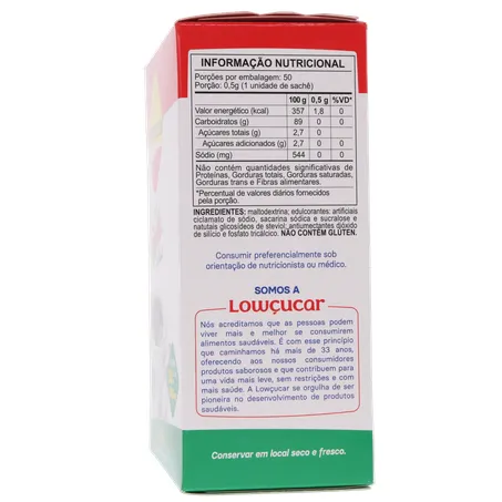 ADOÇANTE LOWÇÚCAR STEVIA PLUS C/50UN 25G 360-8